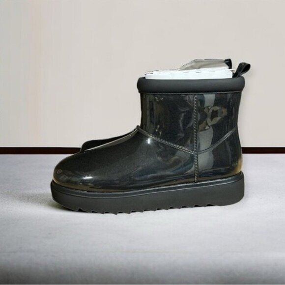 🌻NEW w/Box UGG Koolaburra Black Koola Clear Mini Short Boots Size 10 - Picture 1 of 8